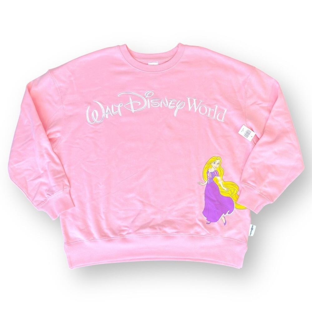2026 Disney Parks WDW Pink Rapunzel Pascal Sweatshirt Pullover Size Medium New